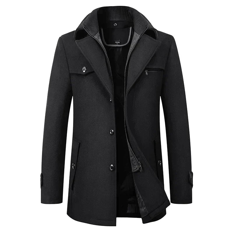 Kurtka Męska | Wodoodporna z Klasycznym Kołnierzem na Zimę - Arkadya Outlet - Jackets