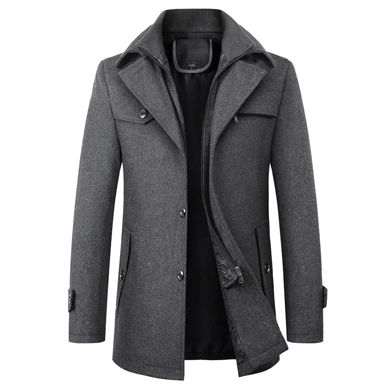 Kurtka Męska | Wodoodporna z Klasycznym Kołnierzem na Zimę - Arkadya Outlet - Jackets