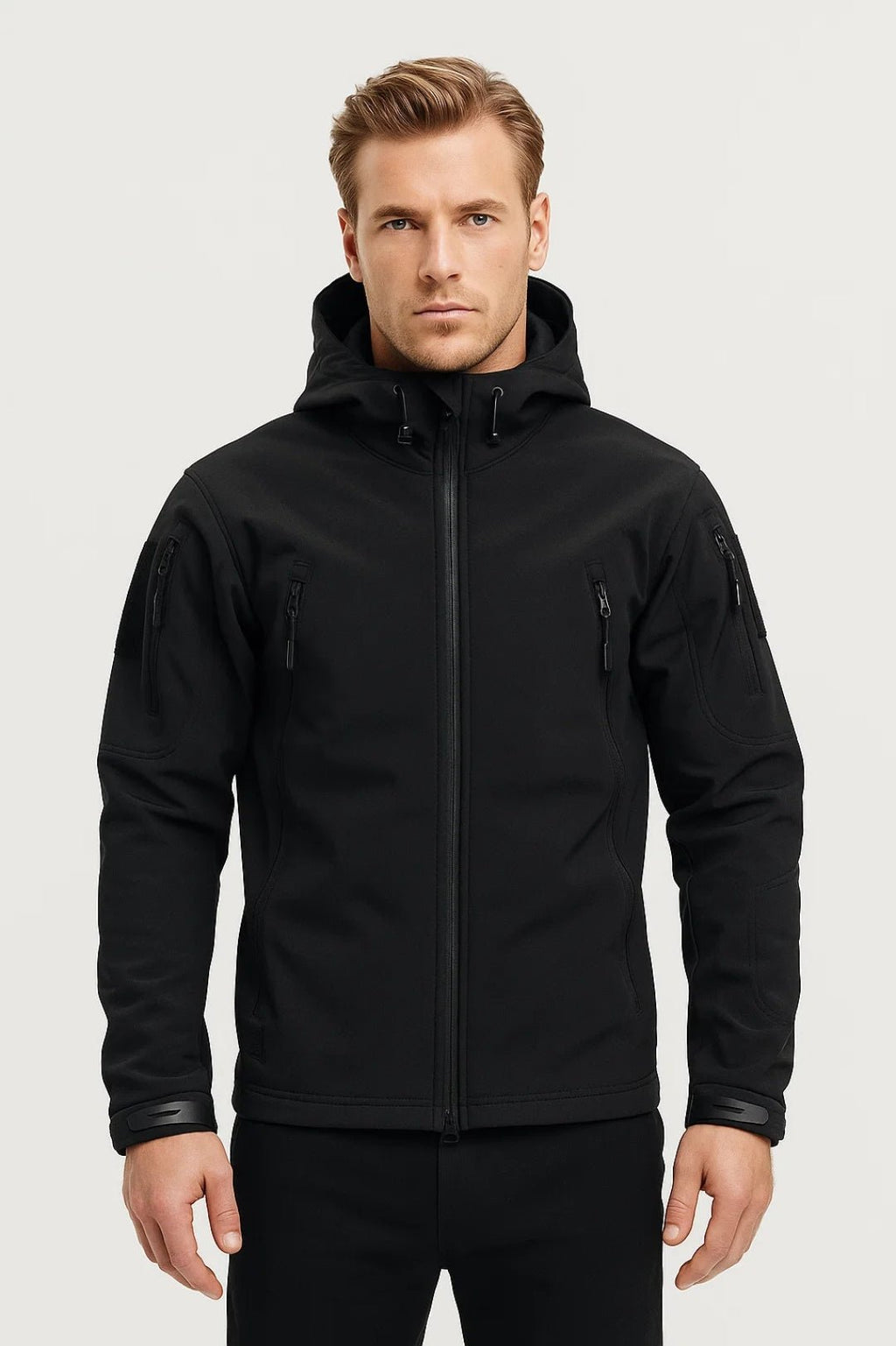 Kurtka Męska z Kapturem | Zamek na Całej Długości i Kieszenie - Arkadya Outlet - Jackets