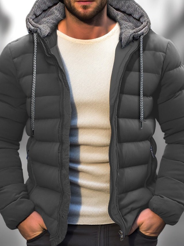 Kurtka Męska z Kapturem | Zamek na Całej Długości i Regulowany Kaptur - Arkadya Outlet - Jackets
