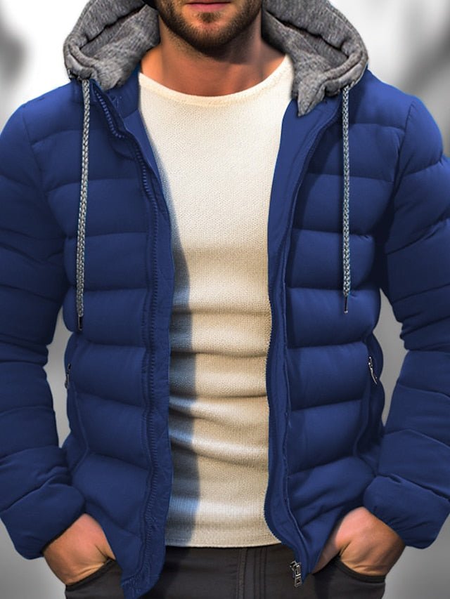 Kurtka Męska z Kapturem | Zamek na Całej Długości i Regulowany Kaptur - Arkadya Outlet - Jackets