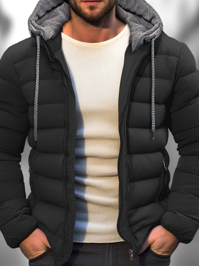 Kurtka Męska z Kapturem | Zamek na Całej Długości i Regulowany Kaptur - Arkadya Outlet - Jackets