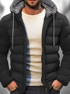 Kurtka Męska z Kapturem | Zamek na Całej Długości i Regulowany Kaptur - Arkadya Outlet - Jackets