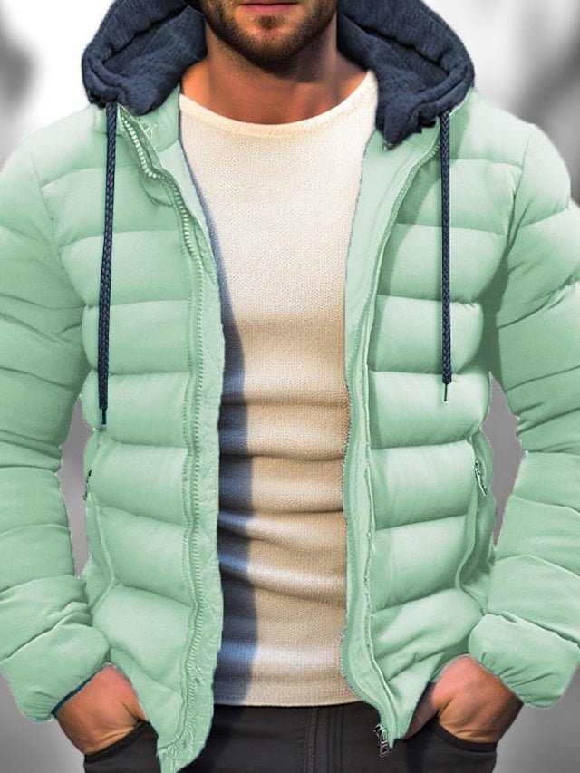 Kurtka Męska z Kapturem | Zamek na Całej Długości i Regulowany Kaptur - Arkadya Outlet - Jackets
