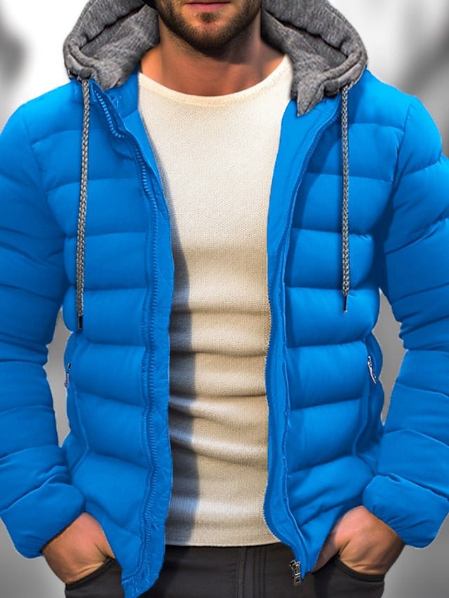 Kurtka Męska z Kapturem | Zamek na Całej Długości i Regulowany Kaptur - Arkadya Outlet - Jackets