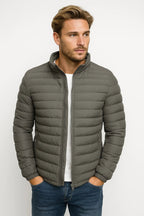 Kurtka Męska z Pikowanej Tkaniny | Zamek na Całej Długości - Arkadya Outlet - Jackets