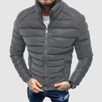 Kurtka Męska z Pikowaniem | Zamek i Kołnierz Stójka na Co Dzień - Arkadya Outlet - Jackets
