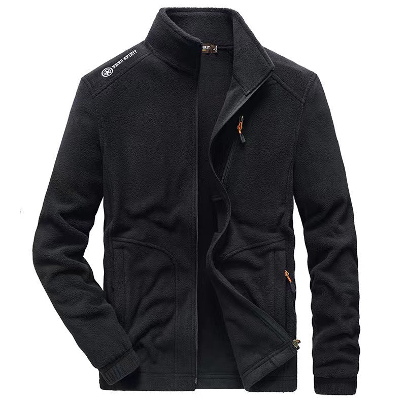 Kurtka Męska z Zamkiem | Stójka i Kieszenie z Przodu - Arkadya Outlet - Jackets
