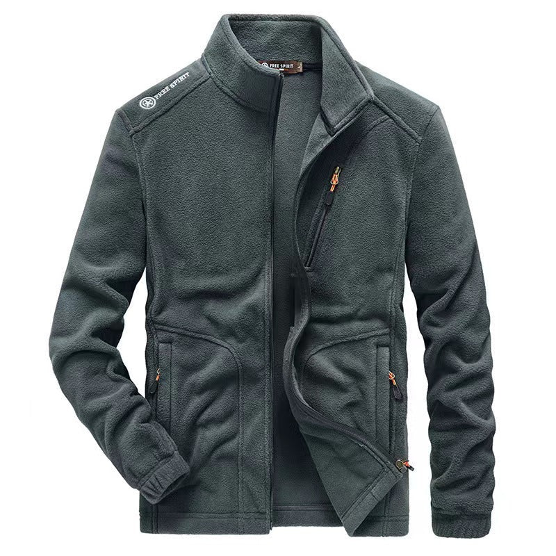 Kurtka Męska z Zamkiem | Stójka i Kieszenie z Przodu - Arkadya Outlet - Jackets