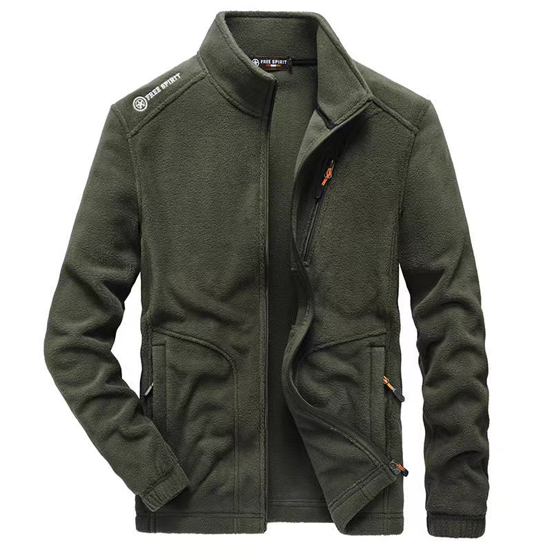Kurtka Męska z Zamkiem | Stójka i Kieszenie z Przodu - Arkadya Outlet - Jackets