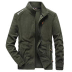 Kurtka Męska z Zamkiem | Stójka i Kieszenie z Przodu - Arkadya Outlet - Jackets