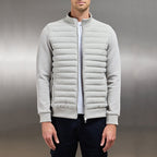 Kurtka Męska | Zamek Błyskawiczny i Pikowone Panele z Kołnierzem - Arkadya Outlet - Jackets