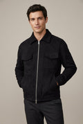 Kurtka Męska | Zamek na całej długości i kołnierz szpic - Arkadya Outlet - Jackets