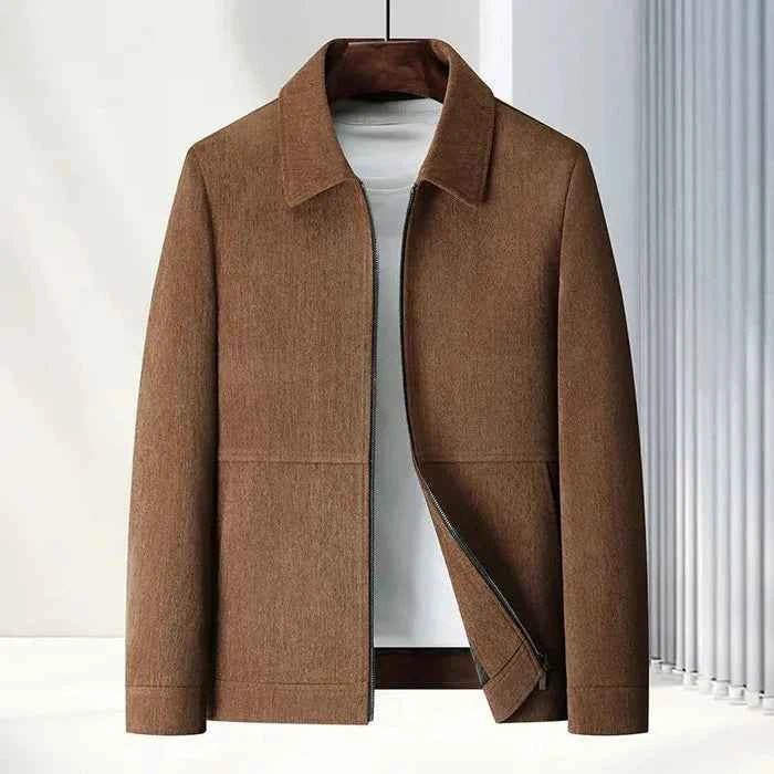 Kurtka Męska | Zamek Na Całej Długości i Żebrowana Faktura - Arkadya Outlet - Jackets