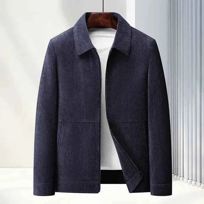 Kurtka Męska | Zamek Na Całej Długości i Żebrowana Faktura - Arkadya Outlet - Jackets