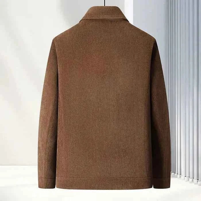 Kurtka Męska | Zamek Na Całej Długości i Żebrowana Faktura - Arkadya Outlet - Jackets