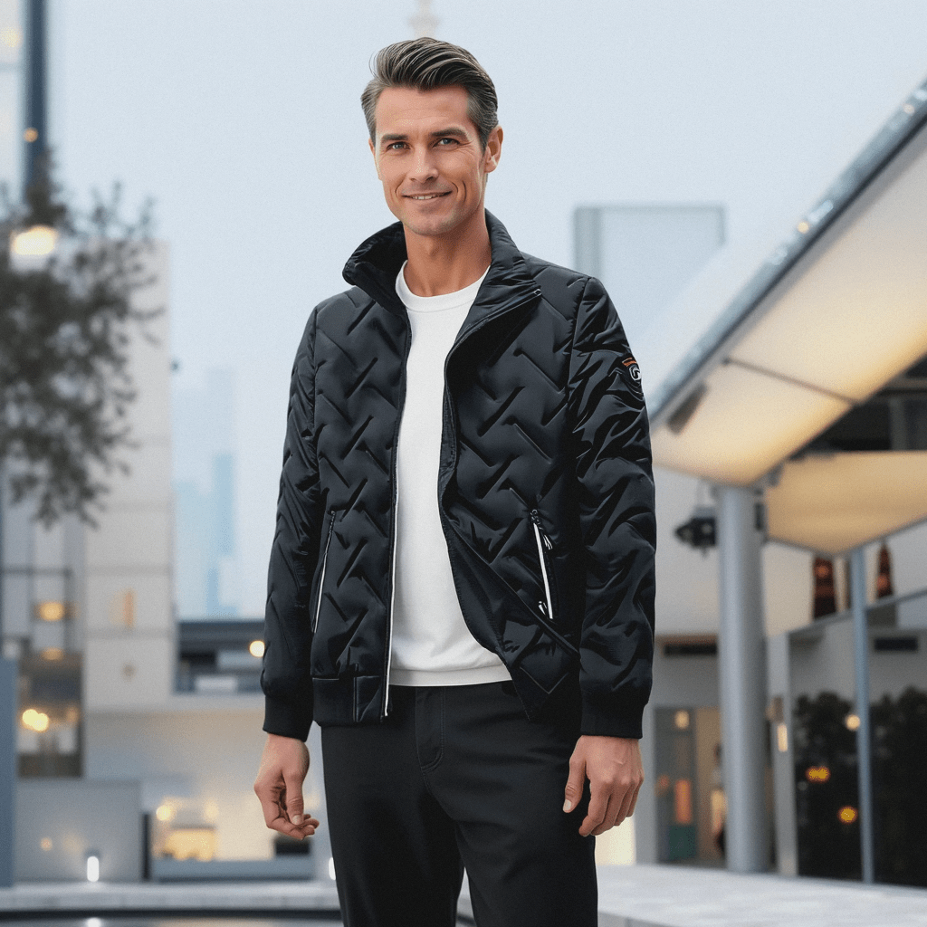 Kurtka Męska | Zamek Na Całej Długości Z Polarową Podszewką - Arkadya Outlet - Jackets