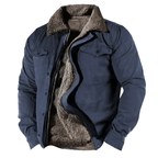 Kurtka Męska | Zapięcie na Guziki z Długim Rękawem na Zimę - Arkadya Outlet - Jackets