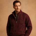 Kurtka Męska ze Splotem | Wzór Cable Knit z Podszewką Wewnętrzną - Arkadya Outlet - Jackets