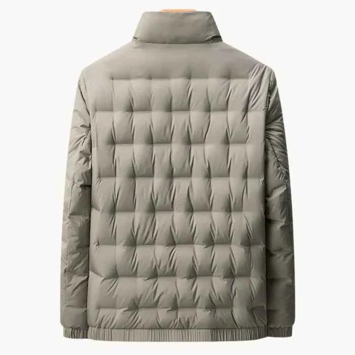 Kurtka Męska ze Stójką | Pikowana z Zamkiem na Całej Długości - Arkadya Outlet - Jackets