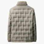 Kurtka Męska ze Stójką | Pikowana z Zamkiem na Całej Długości - Arkadya Outlet - Jackets