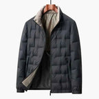 Kurtka Męska ze Stójką | Pikowana z Zamkiem na Całej Długości - Arkadya Outlet - Jackets