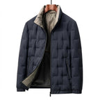Kurtka Męska ze Stójką | Pikowana z Zamkiem na Całej Długości - Arkadya Outlet - Jackets