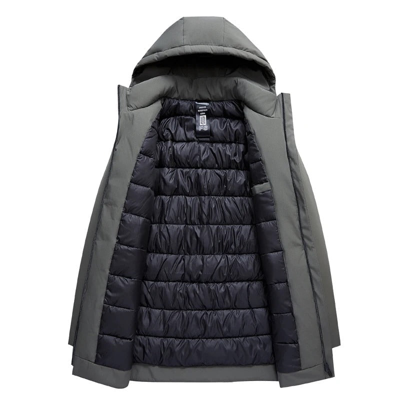 Kurtka Męska Zimowa | Kaptur i Pełne Zamknięcie na Zamek - Arkadya Outlet - Jackets