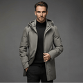 Kurtka Męska Zimowa | Kaptur i Pełne Zamknięcie na Zamek - Arkadya Outlet - Jackets