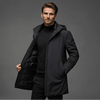 Kurtka Męska Zimowa | Kaptur i Pełne Zamknięcie na Zamek - Arkadya Outlet - Jackets
