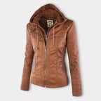 Kurtka Motocyklowa Damska | Dopasowany Krój z Odpinana Kapturem - Arkadya Outlet - Jackets