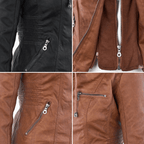 Kurtka Motocyklowa Damska | Dopasowany Krój z Odpinana Kapturem - Arkadya Outlet - Jackets