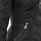Kurtka Motocyklowa Damska | Dopasowany Krój z Odpinana Kapturem - Arkadya Outlet - Jackets