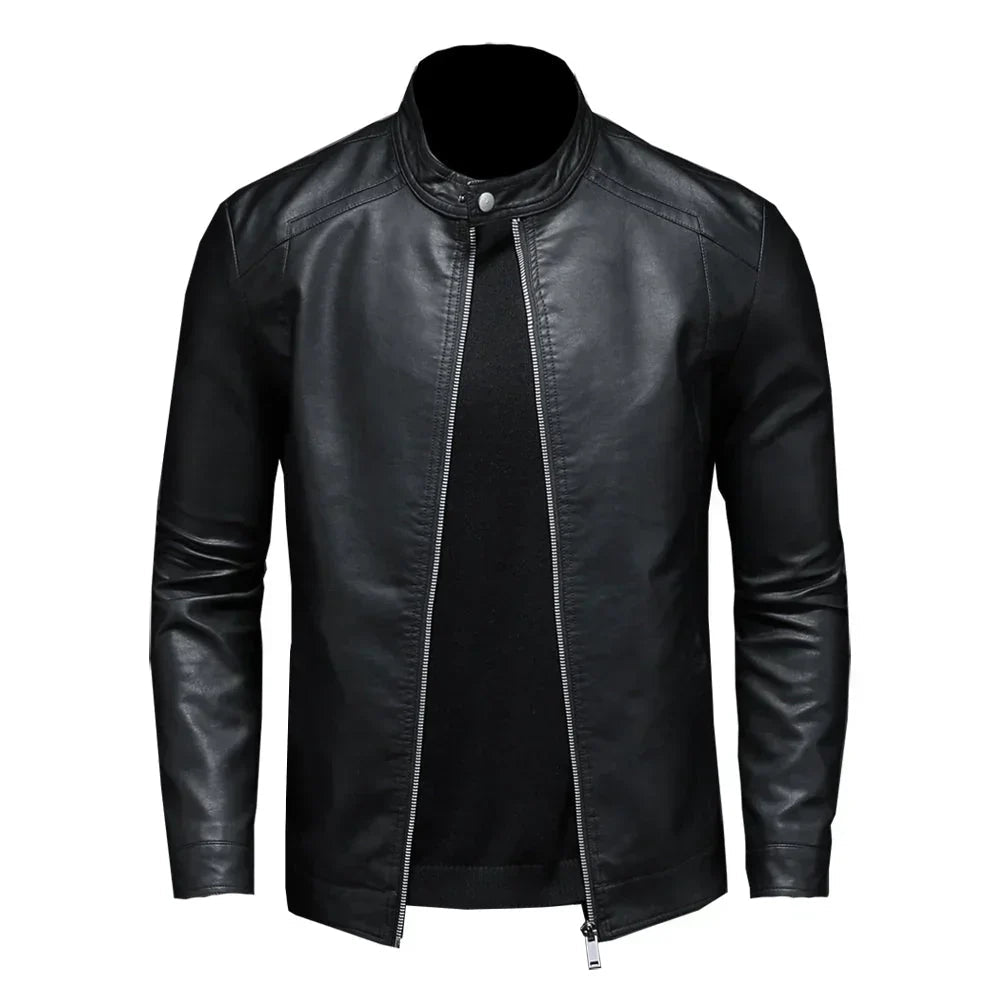 Kurtka Motocyklowa Męska | Dopasowany Krój z Zamkiem z Przodu - Arkadya Outlet - Jackets
