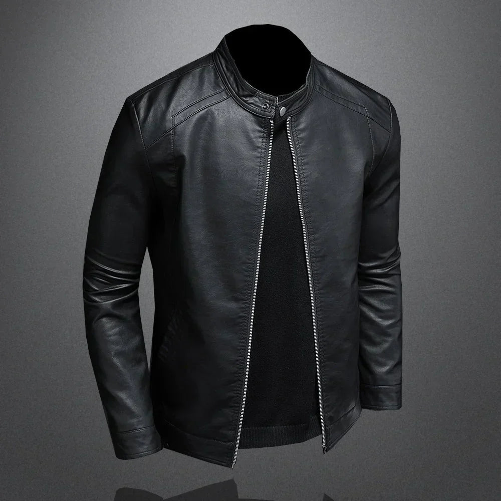 Kurtka Motocyklowa Męska | Dopasowany Krój z Zamkiem z Przodu - Arkadya Outlet - Jackets