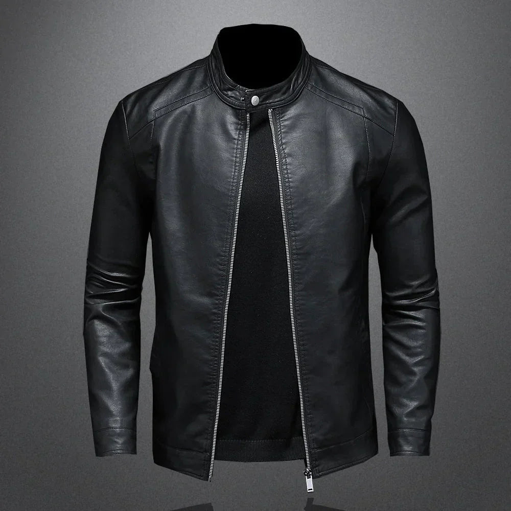 Kurtka Motocyklowa Męska | Dopasowany Krój z Zamkiem z Przodu - Arkadya Outlet - Jackets