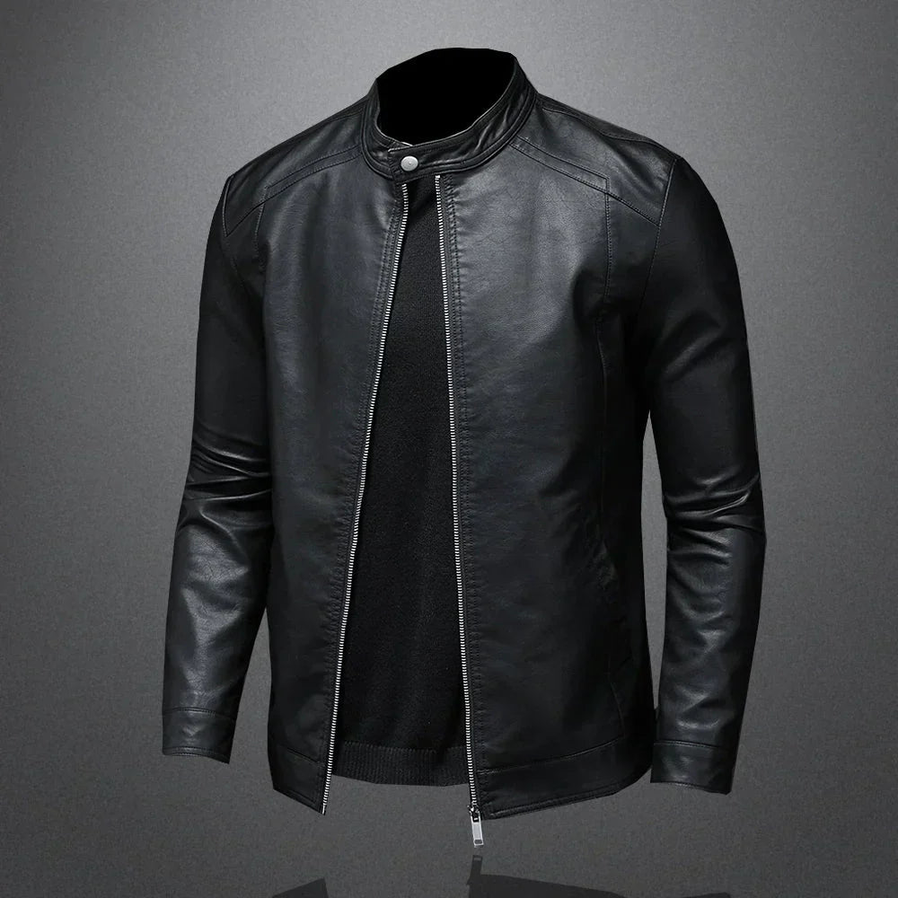 Kurtka Motocyklowa Męska | Dopasowany Krój z Zamkiem z Przodu - Arkadya Outlet - Jackets