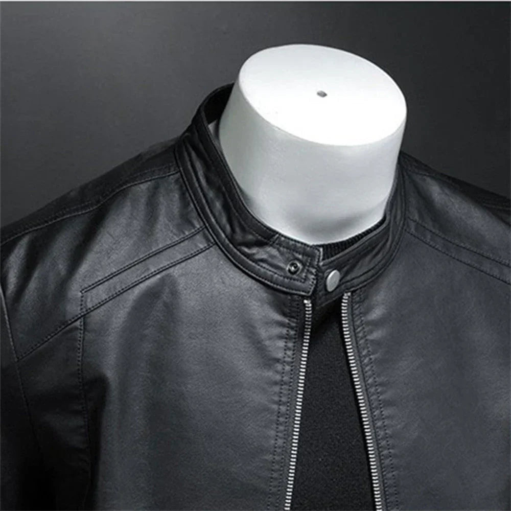 Kurtka Motocyklowa Męska | Dopasowany Krój z Zamkiem z Przodu - Arkadya Outlet - Jackets