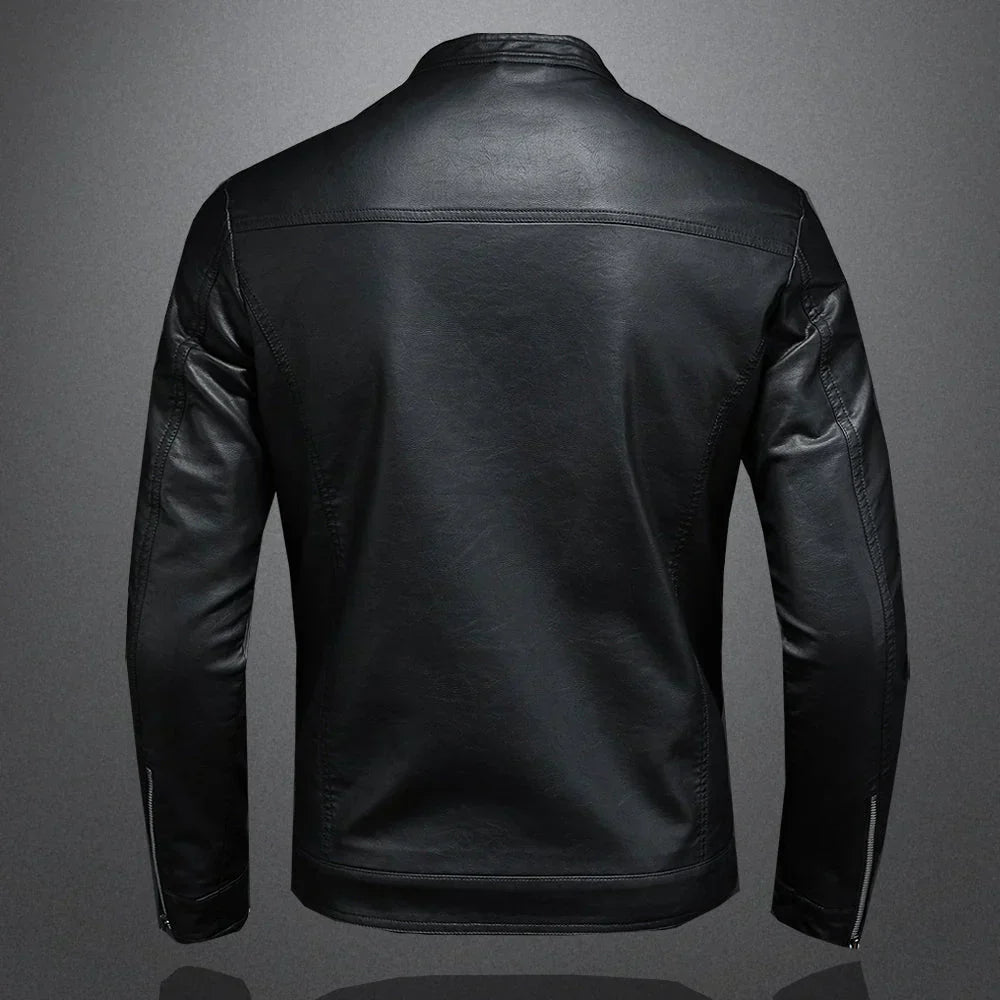 Kurtka Motocyklowa Męska | Dopasowany Krój z Zamkiem z Przodu - Arkadya Outlet - Jackets