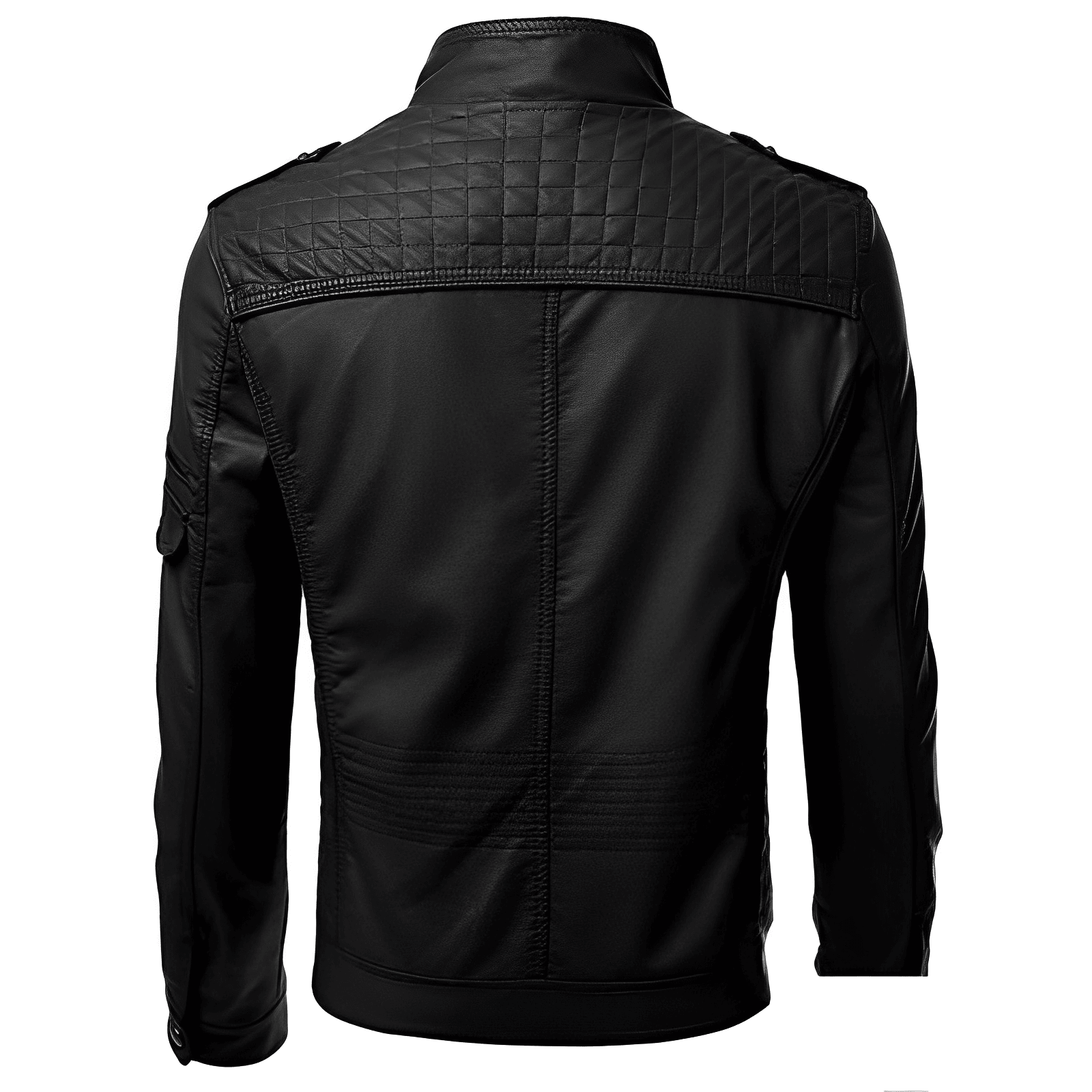 Kurtka motocyklowa męska dopasowany krój zamek kieszenie rękawy - Arkadya Outlet - Men Jacket