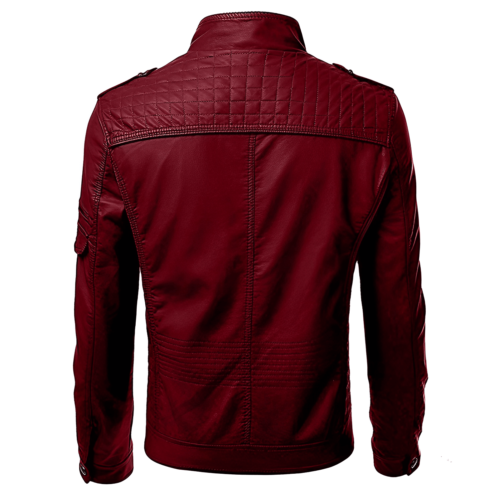 Kurtka motocyklowa męska dopasowany krój zamek kieszenie rękawy - Arkadya Outlet - Men Jacket