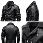 Kurtka motocyklowa męska zamek regulowane paski jazda - Arkadya Outlet - Men Jacket