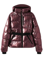 Kurtka Narciarska Damska | Pikowana z Regulowanym Paskiem i Kapturem - Arkadya Outlet - Jackets