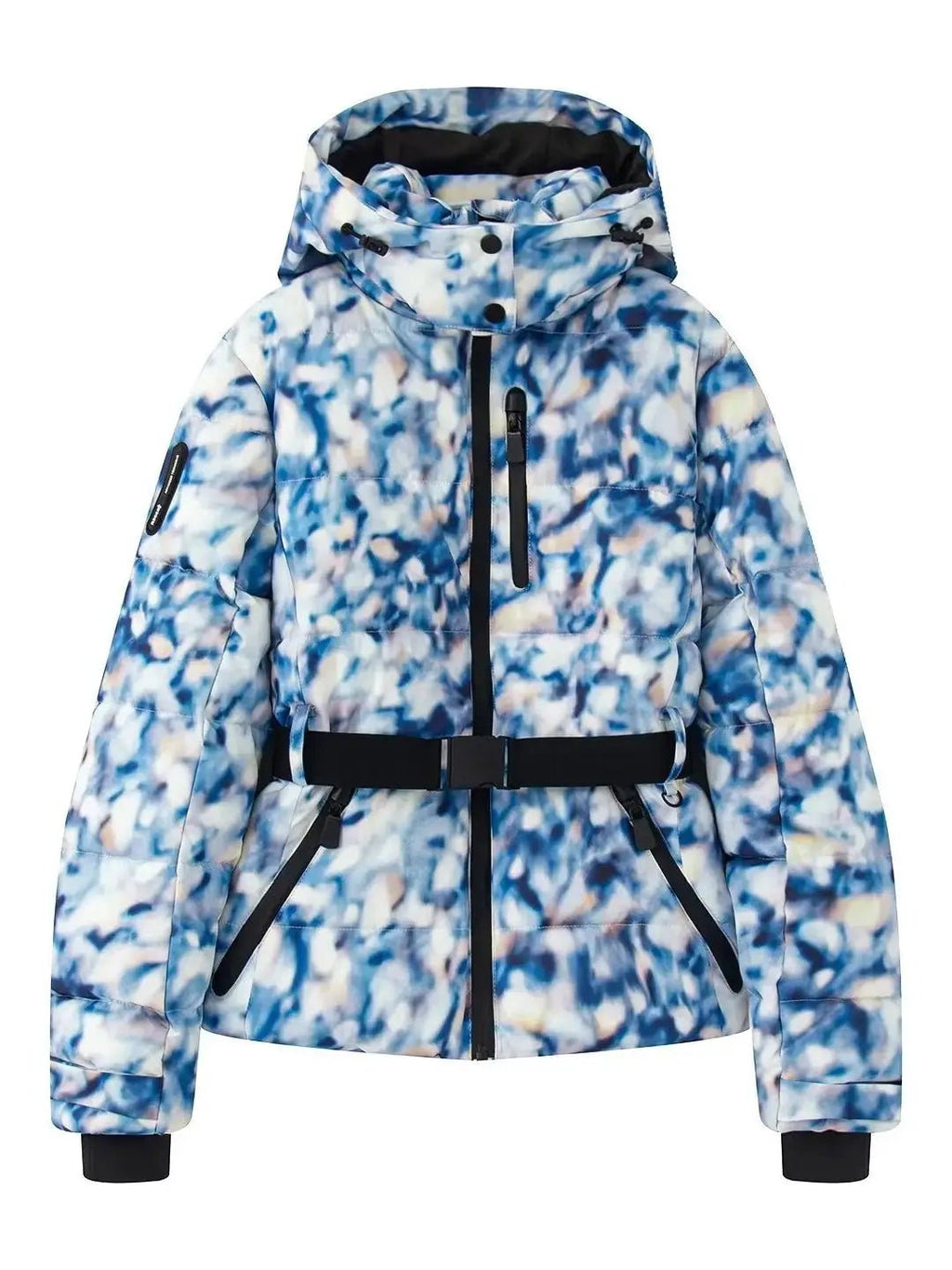 Kurtka Narciarska Damska | Pikowana z Regulowanym Paskiem i Kapturem - Arkadya Outlet - Jackets