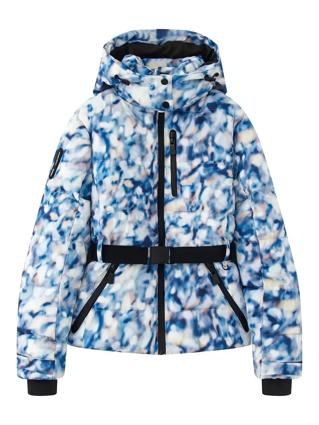 Kurtka Narciarska Damska | Pikowana z Regulowanym Paskiem i Kapturem - Arkadya Outlet - Jackets