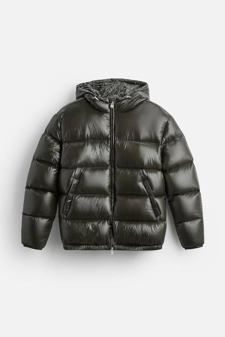 Kurtka Puchowa Męska | Luźny Krój z Pikowaną Podszewką - Arkadya Outlet - Jackets