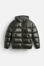 Kurtka Puchowa Męska | Luźny Krój z Pikowaną Podszewką - Arkadya Outlet - Jackets