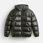 Kurtka Puchowa Męska | Luźny Krój z Pikowaną Podszewką - Arkadya Outlet - Jackets