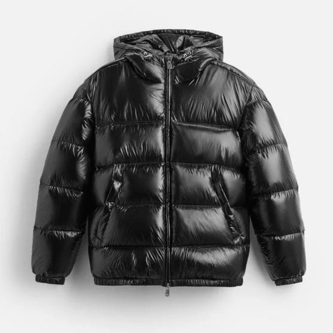 Kurtka Puchowa Męska | Luźny Krój z Pikowaną Podszewką - Arkadya Outlet - Jackets