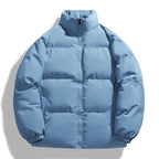 Kurtka Puchowa Męska | Pikowana z Kołnierzem Stójką na Zimę - Arkadya Outlet - Jackets